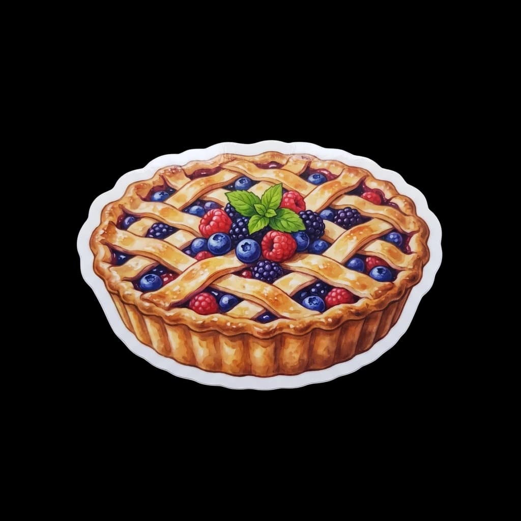 Berry pie sticker